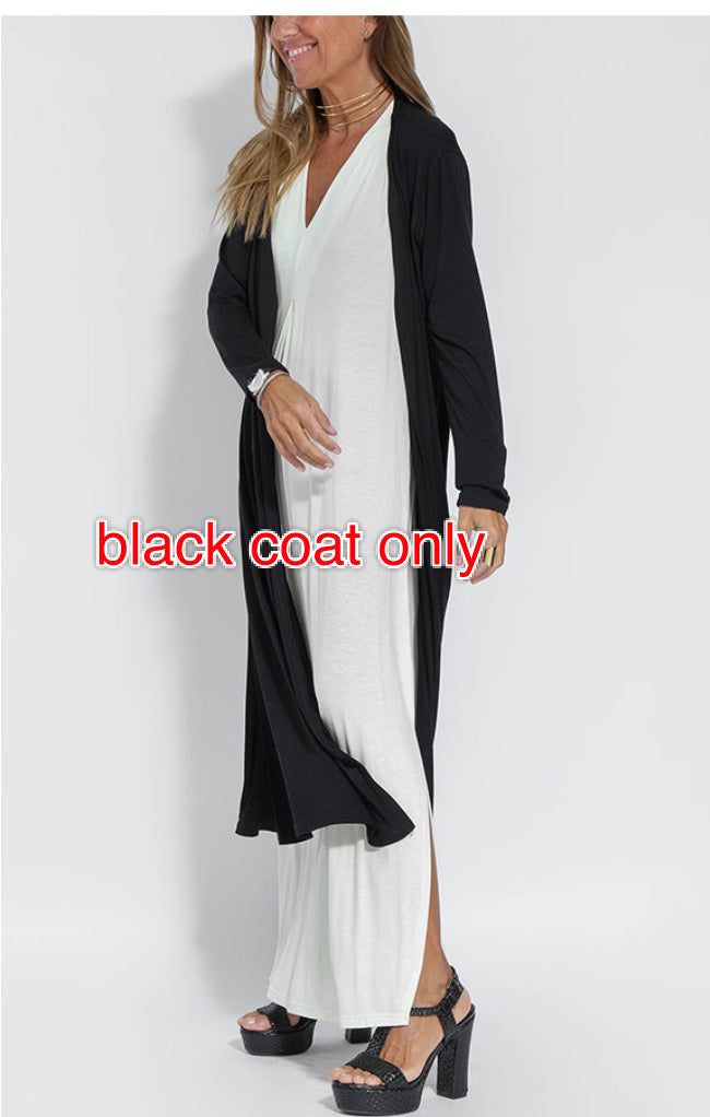 Ensemble femme : robe et long cardigan