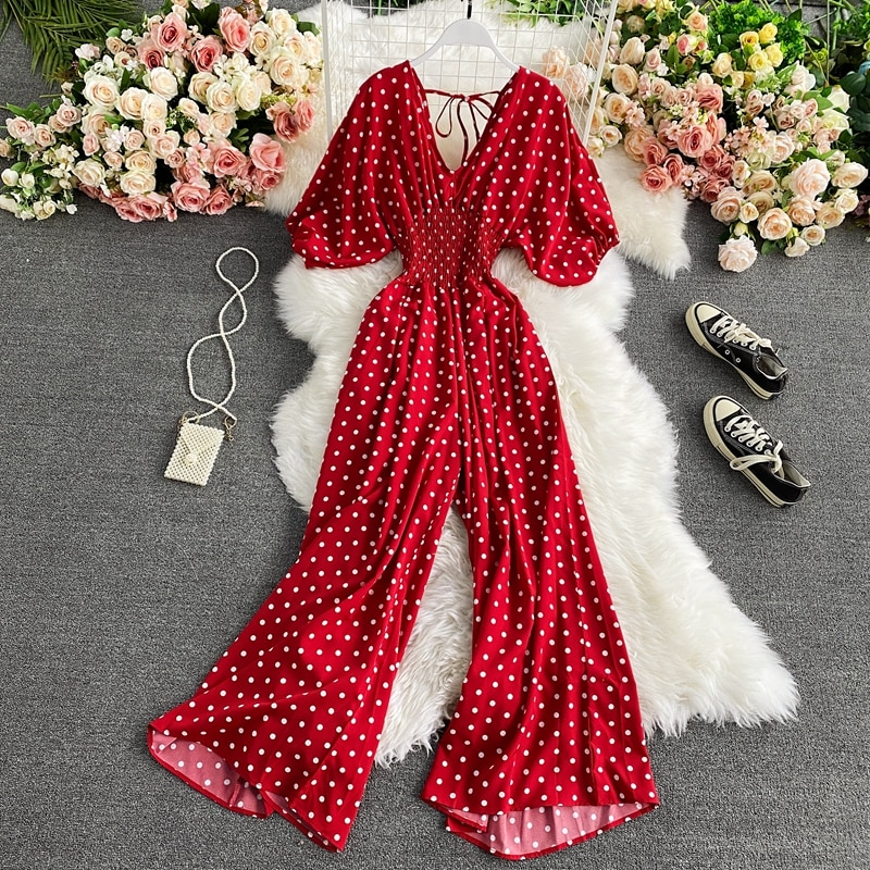 Zaira | Polka Dot Romper Jumpsuit