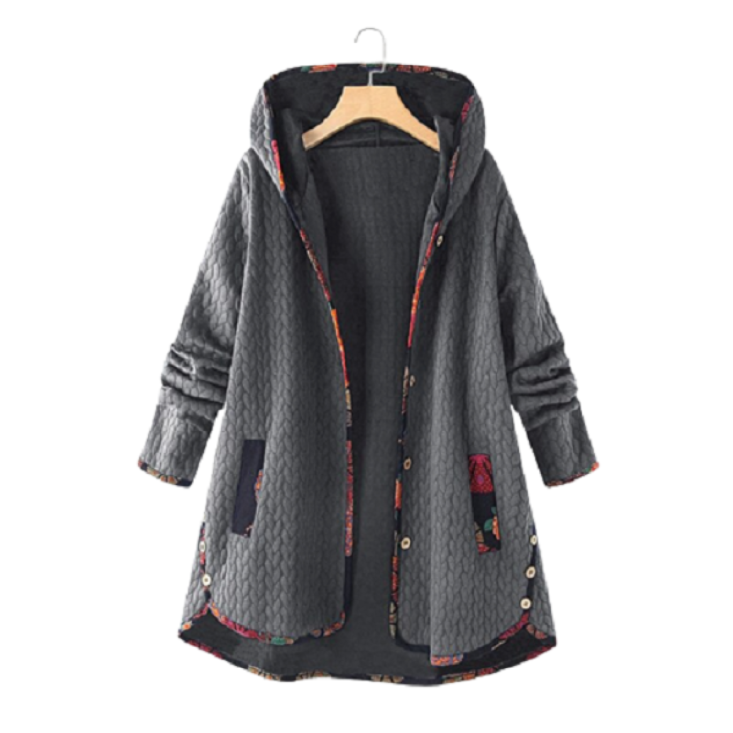 Dafina | Damesjas met lange capuchon en contrasterende afwerking - Casual & Trendy Winterjas voor koud weer