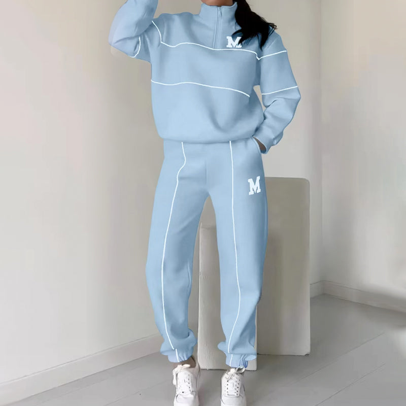 Laura | Casual tweedelige set met lange mouwen voor dames, loungetop en broek