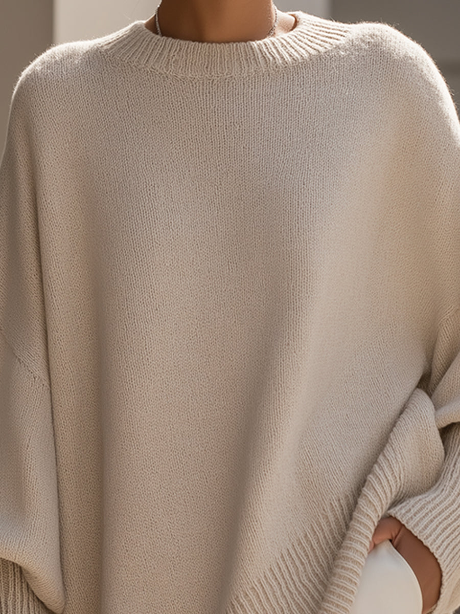Kaivara | Oversized wollen trui voor dames – Comfortabele gebreide pullover, chique wintertop