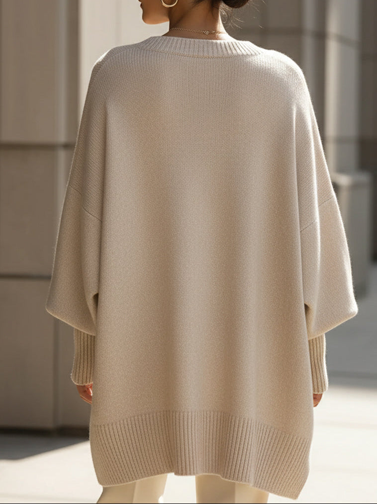 Kaivara | Oversized wollen trui voor dames – Comfortabele gebreide pullover, chique wintertop