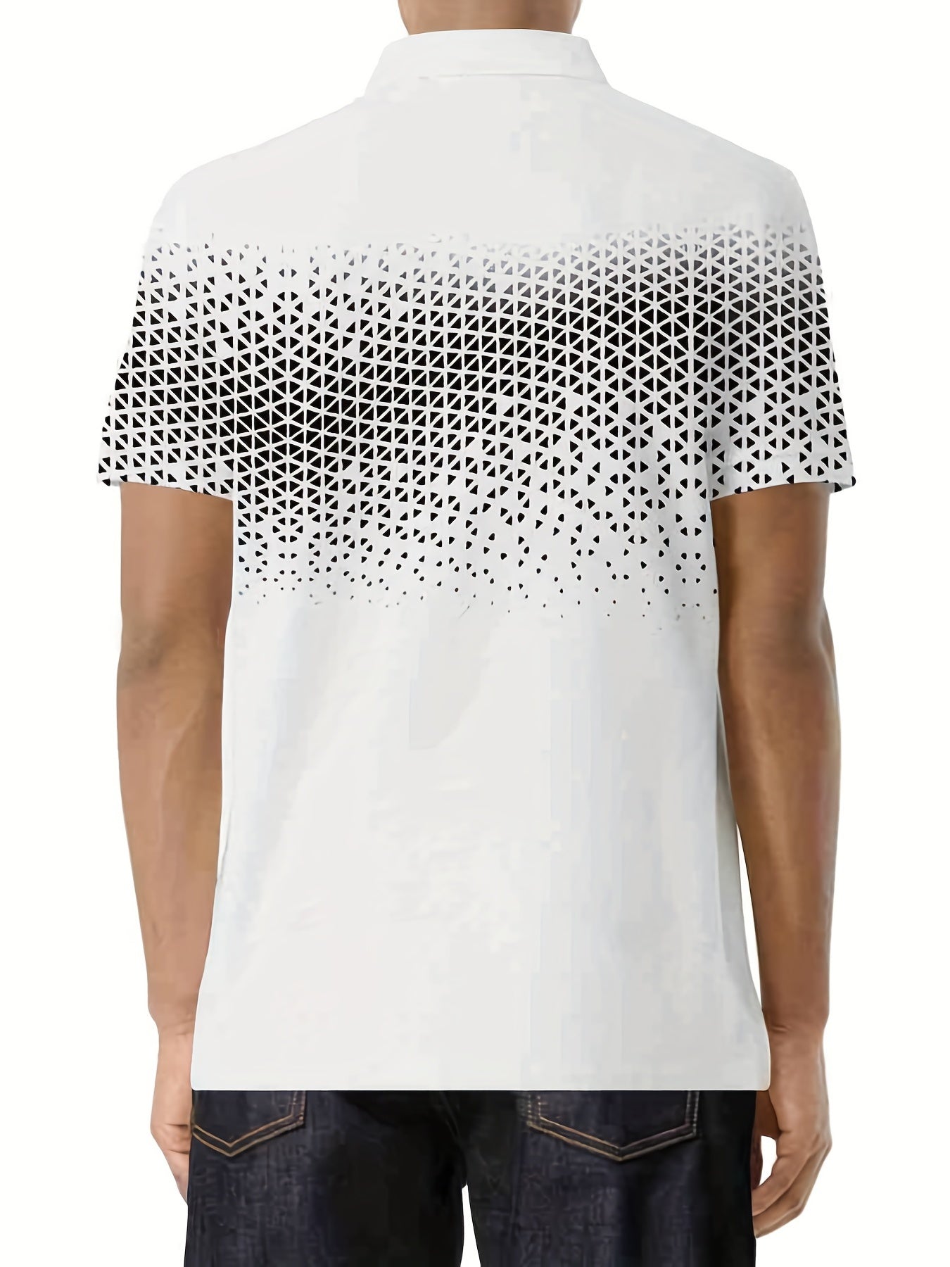 Waldred | Heren Geometrisch Zip Poloshirt - Ademend, Stretch, Korte Mouw Casual Fit