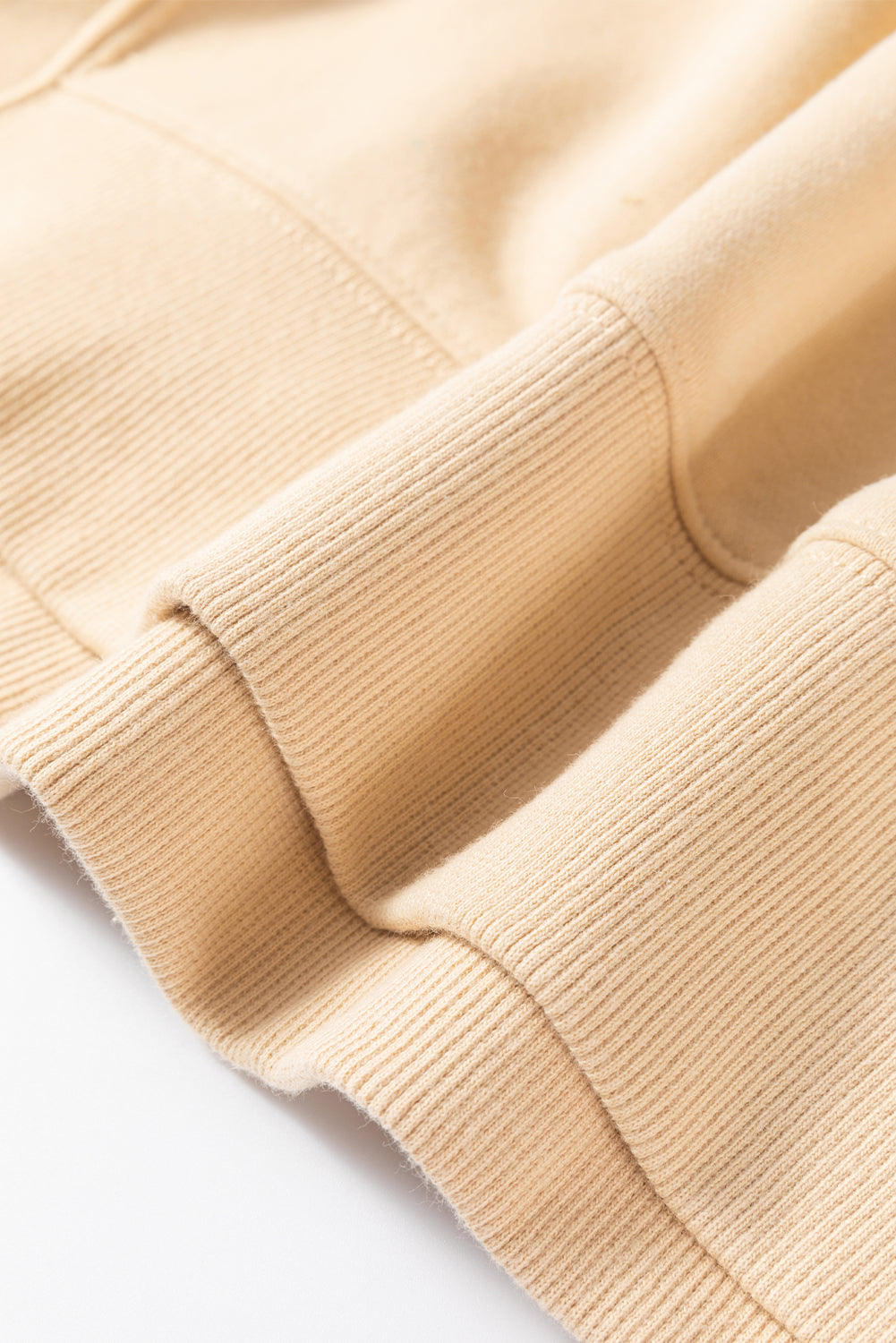 Amira | Beige Gestreept Patchwork Losvallende Schouder Sweatshirt voor Dames