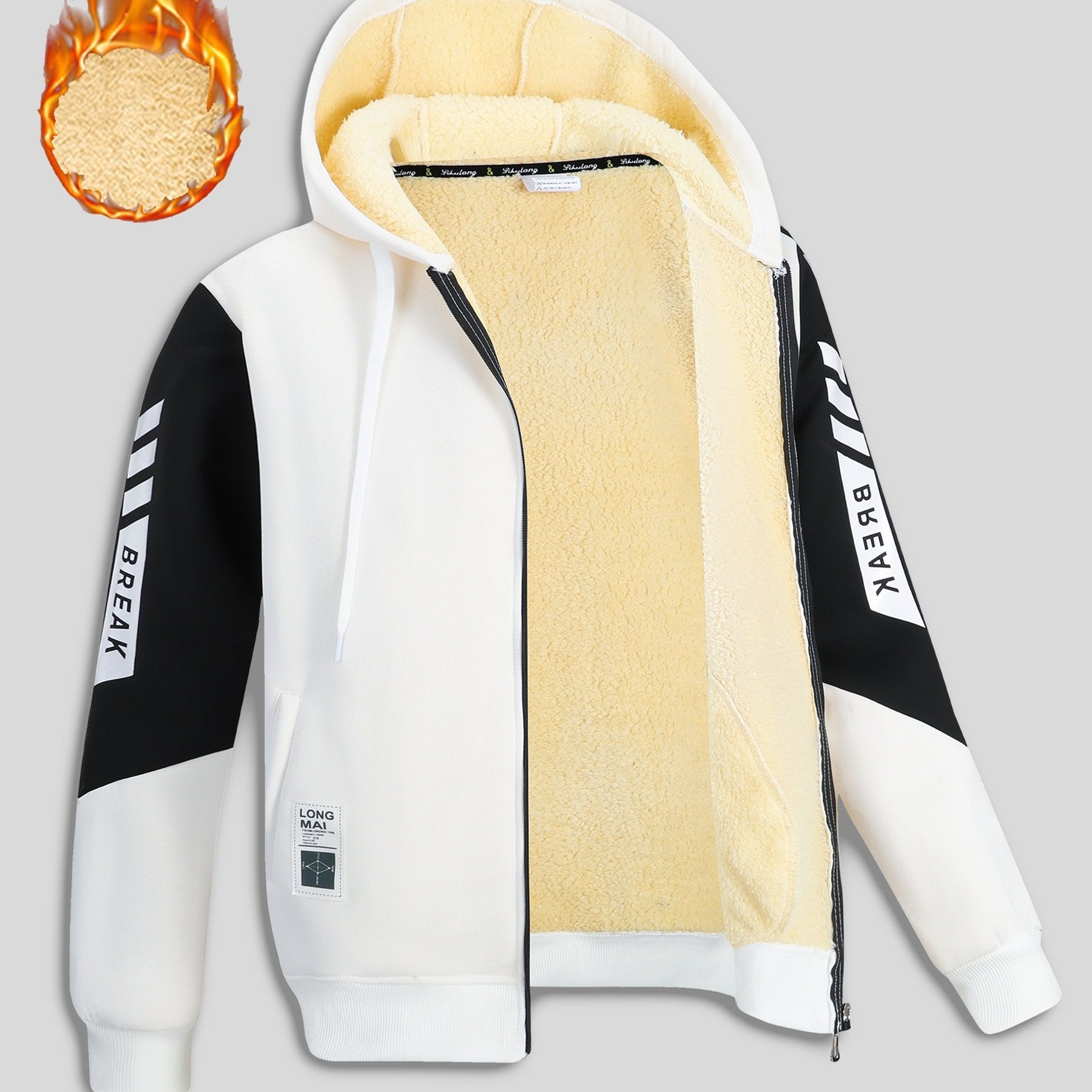 Berengar | Thermische hoodie voor heren – zachte pluche binnenkant, wintersweatshirt