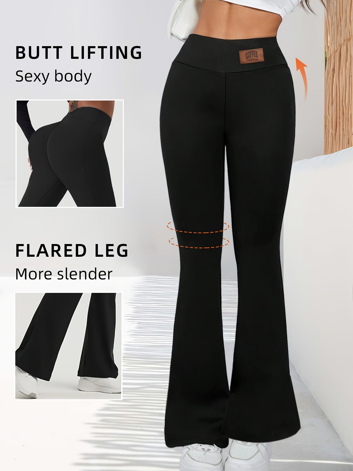 Raina | Uitlopende legging met hoge taille voor dames - Broek met buikcontrole