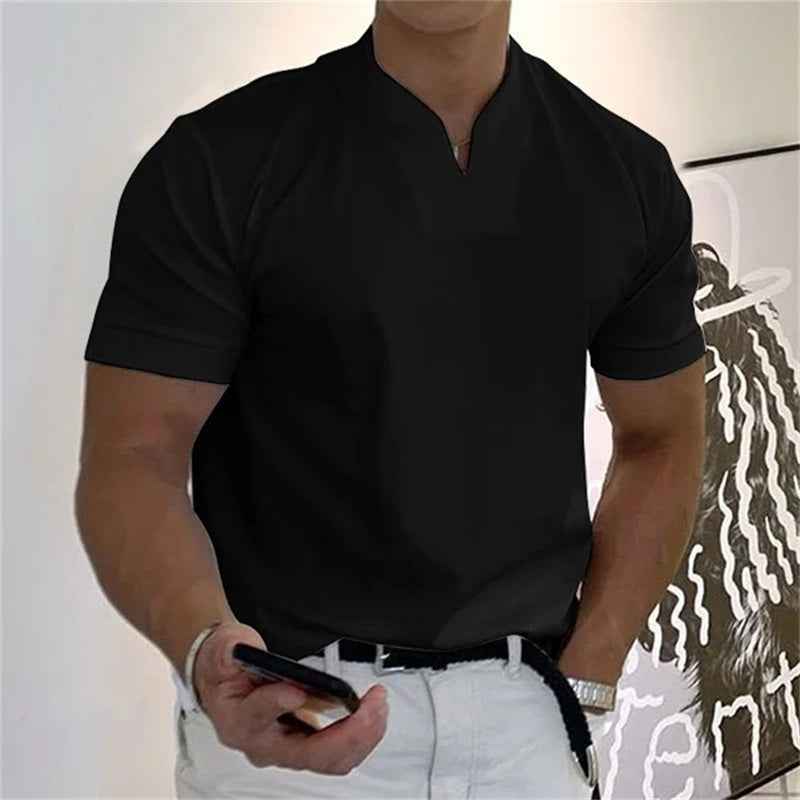 Aladar | Heren Slim Casual T-shirt - Korte Mouw, Businesswear