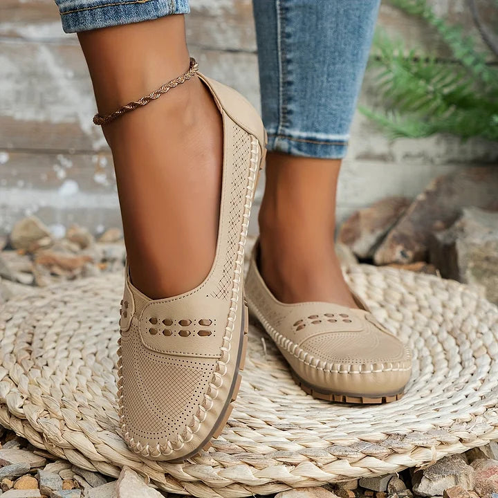 Trish | Comfortabele Orthopedische Flats voor Vrouwen - Steun voor de Boog, Slip-On Loafers