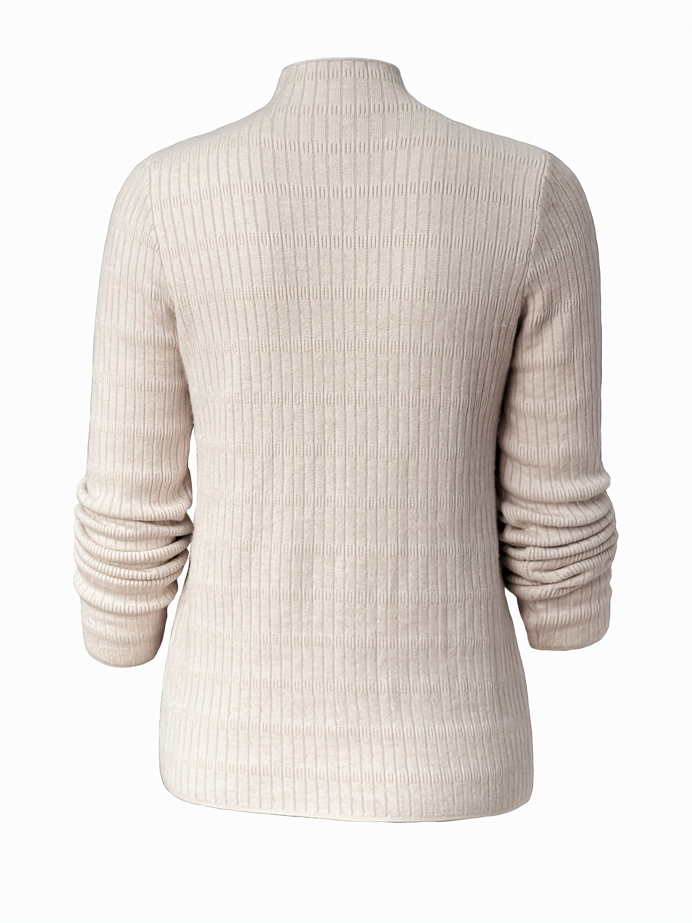 Kaelyn | Knusse fleece-gevoerde mock coltrui - Warme gebreide trui