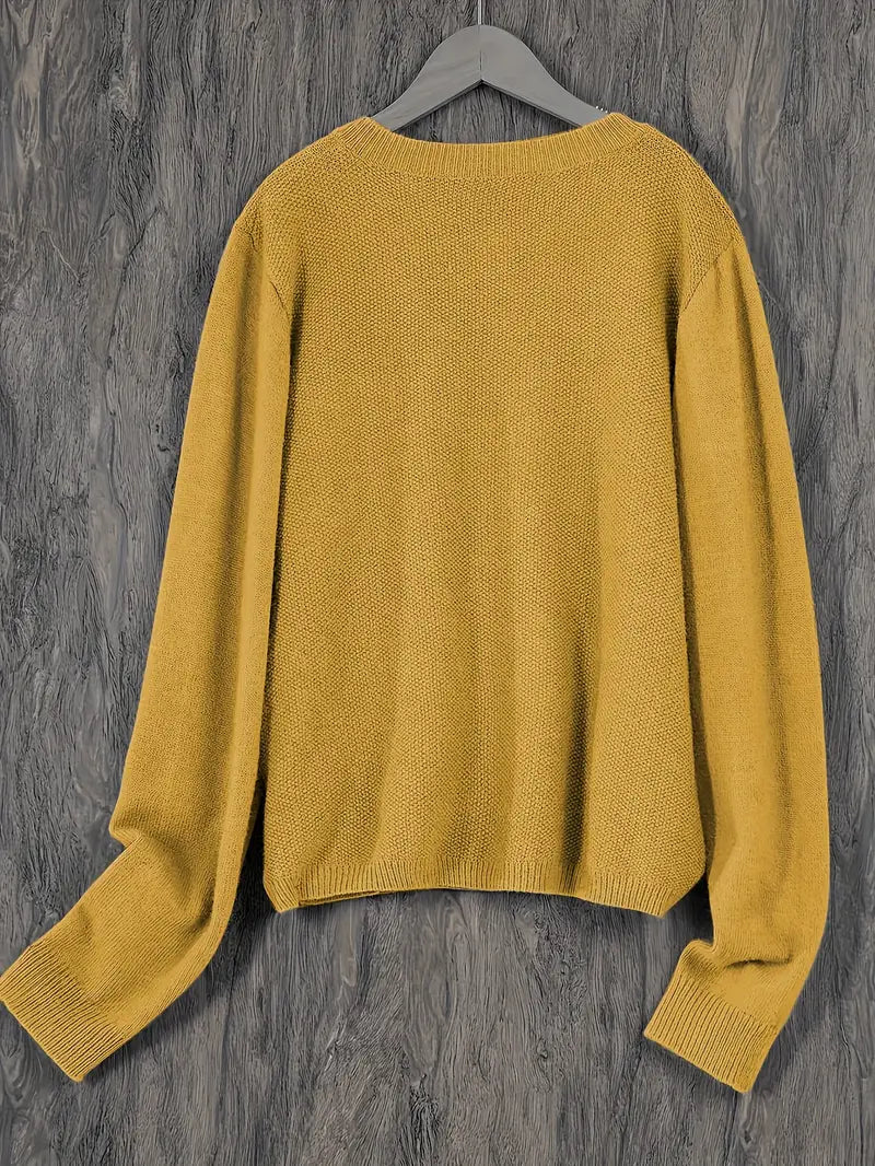 Jomira | Casual vest voor dames – Lichtgewicht gebreide trui, lange mouwen, zacht en comfortabel