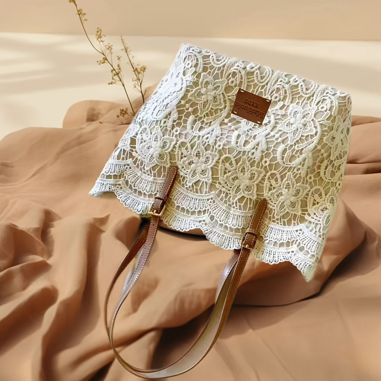 EthereaBag | Elegante witte kanten schoudertas voor vrouwen