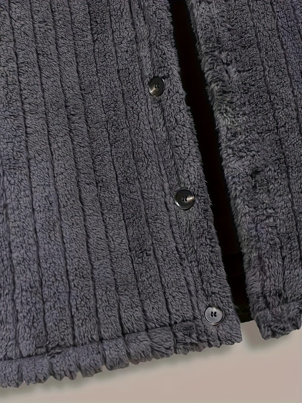Bryler | Winterjas – Pluche fleecejas met luxe kraag, enkele knoopsluiting, zachte grijze casual bovenkleding