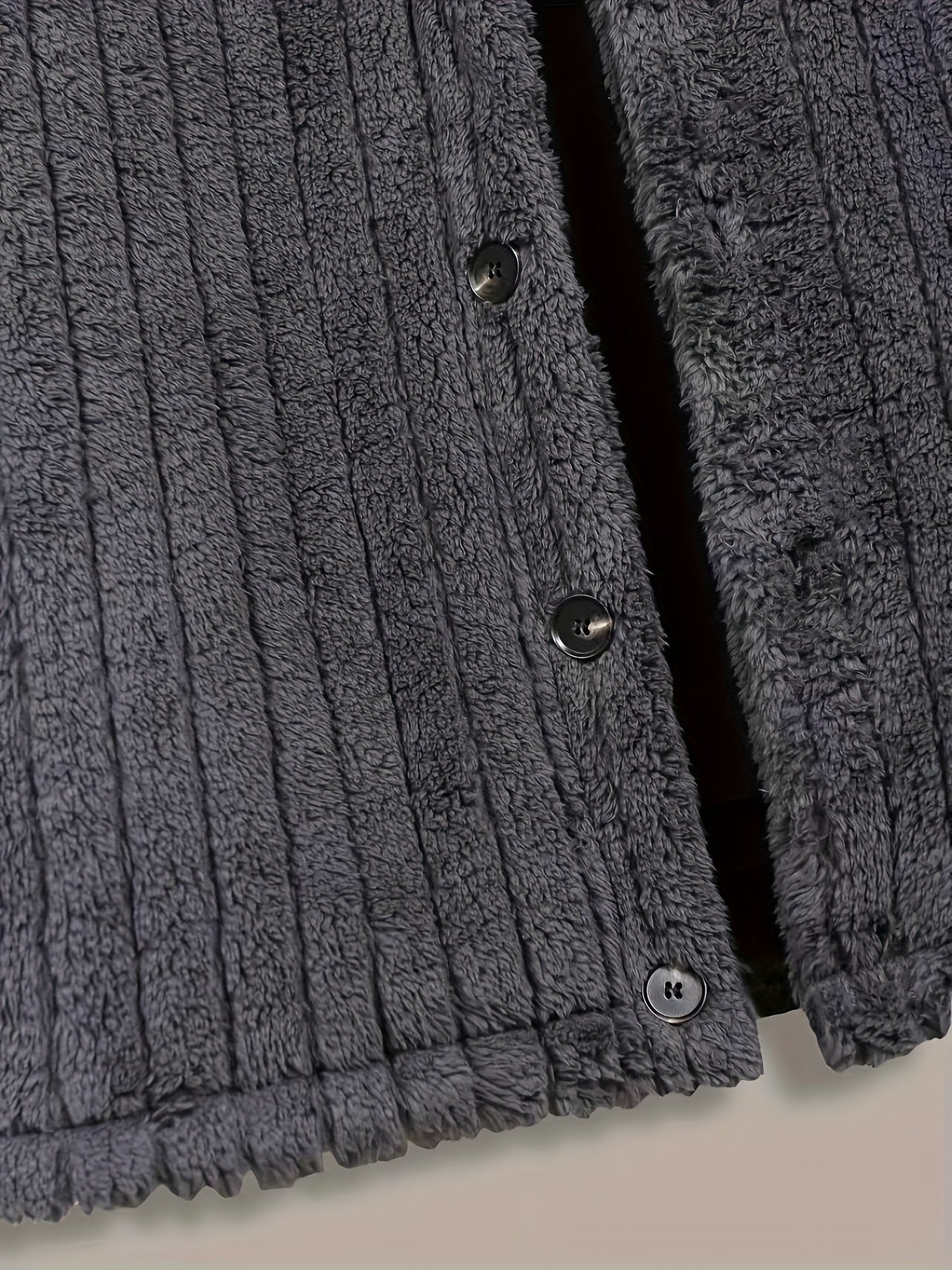 Bryler | Winterjas – Pluche fleecejas met luxe kraag, enkele knoopsluiting, zachte grijze casual bovenkleding