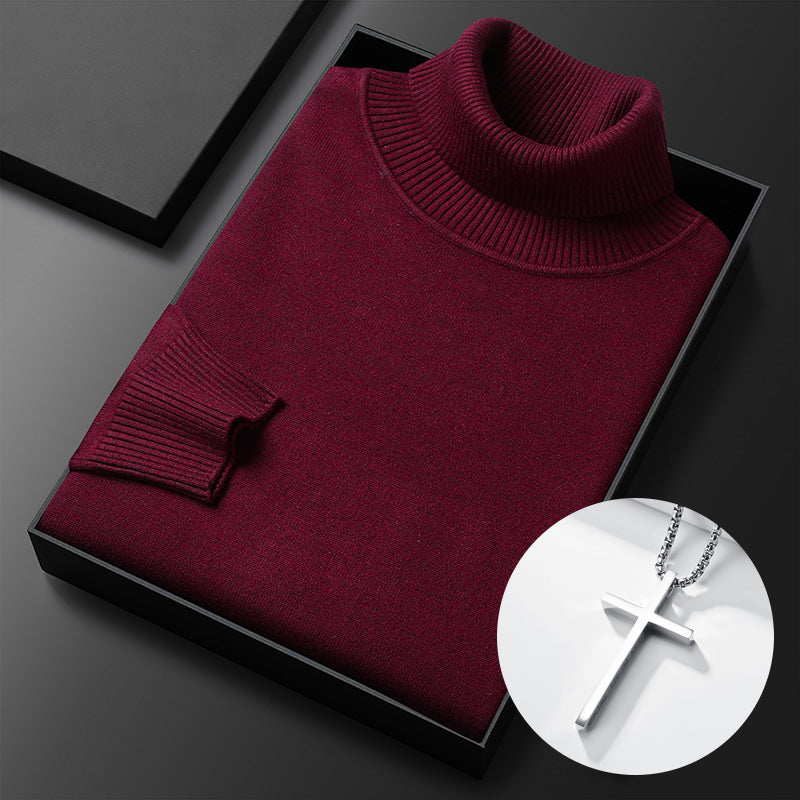 Gerwin | Premium kasjmier coltrui voor heren – Effen kleur, zacht gebreid, winter- en herfstmode