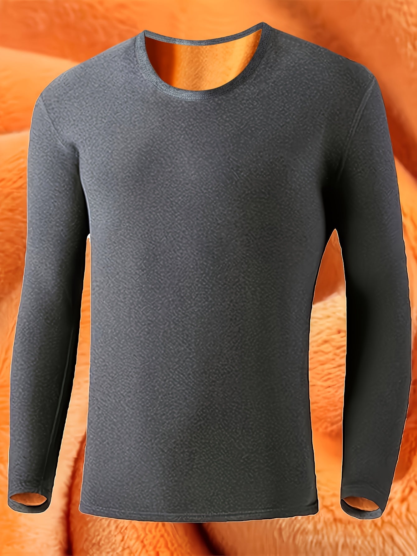 Garrick | Heren Trui Met Fleece Voering - Warme Verdikte Polyester, Ronde Hals, Lange Mouw