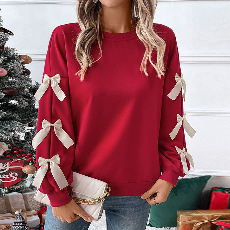 Mabli | Sweater with Bow Sleeves - Cozy top, elegant bow design