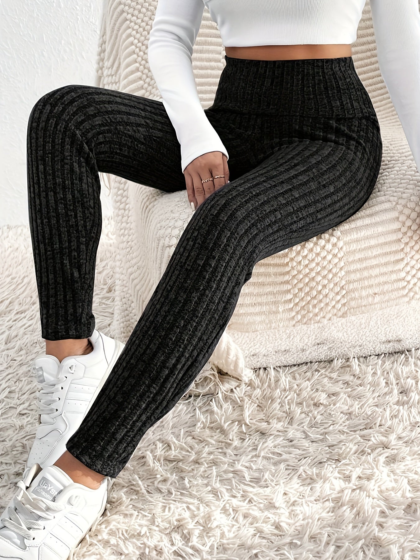 Sabine | Gebreide dameslegging met hoge taille - comfortabel, elastisch en stijlvol broekje