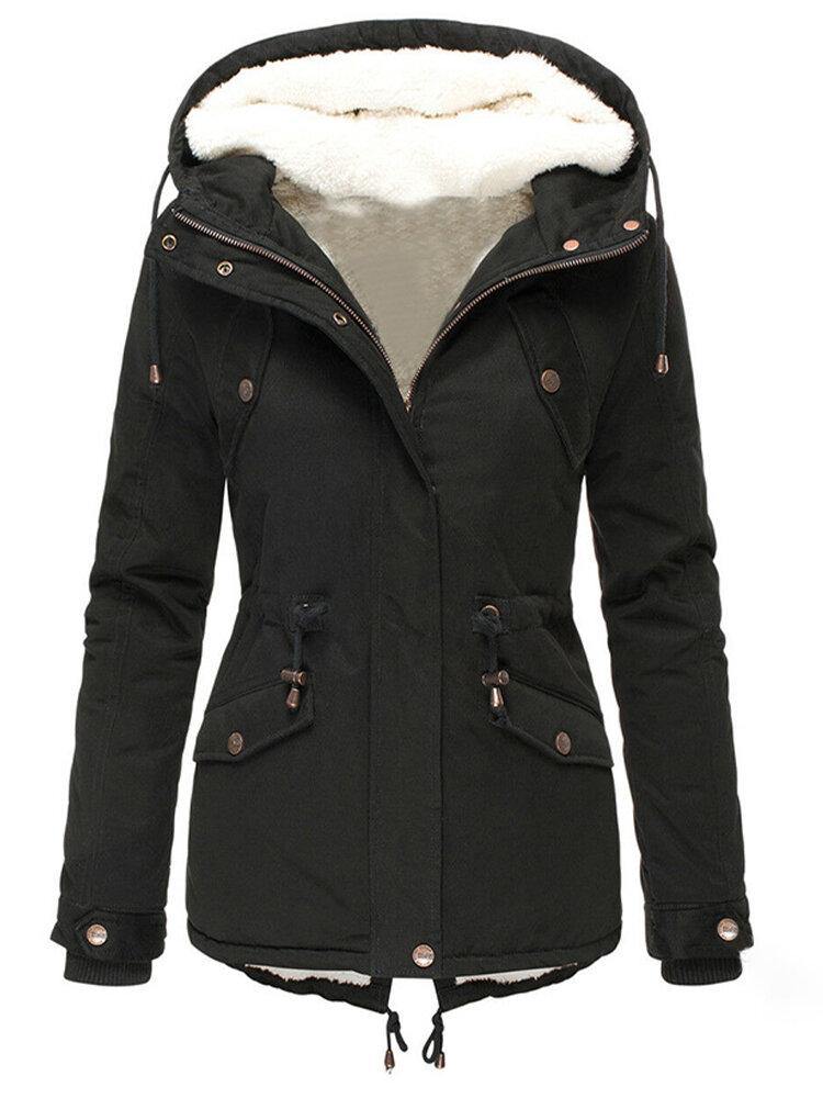 Emeline | Winter warme fleece capuchonjas voor dames - waterdicht, geïsoleerd, zacht & knus