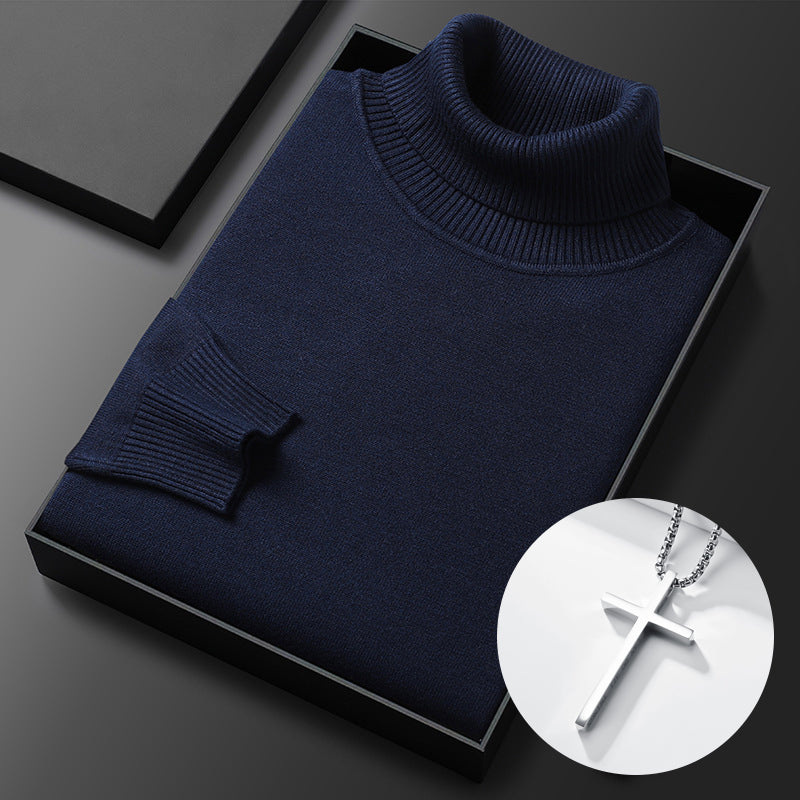 Gerwin | Premium kasjmier coltrui voor heren – Effen kleur, zacht gebreid, winter- en herfstmode