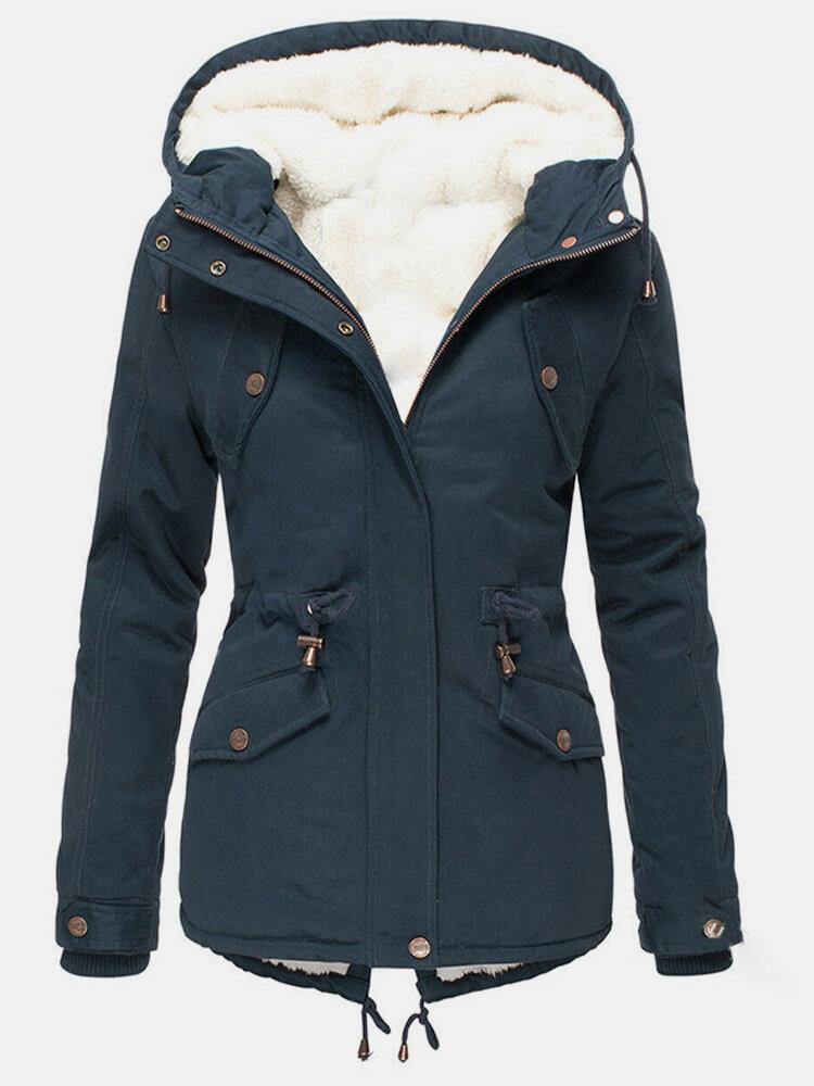 Emeline | Winter warme fleece capuchonjas voor dames - waterdicht, geïsoleerd, zacht & knus