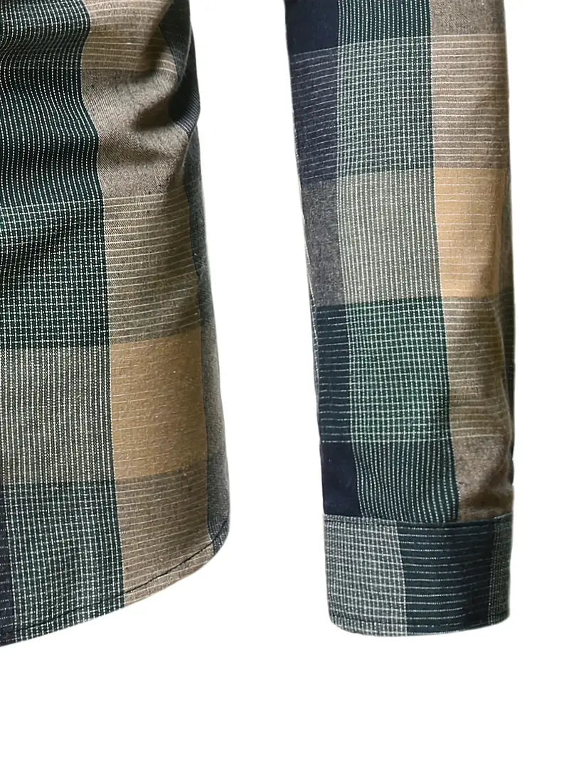 Sorenzo | Classic checked men's shirt with long sleeves and button-down collar