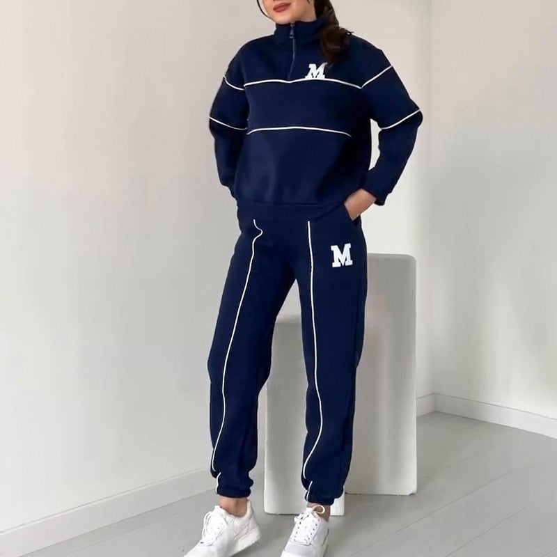 Laura | Casual tweedelige set met lange mouwen voor dames, loungetop en broek