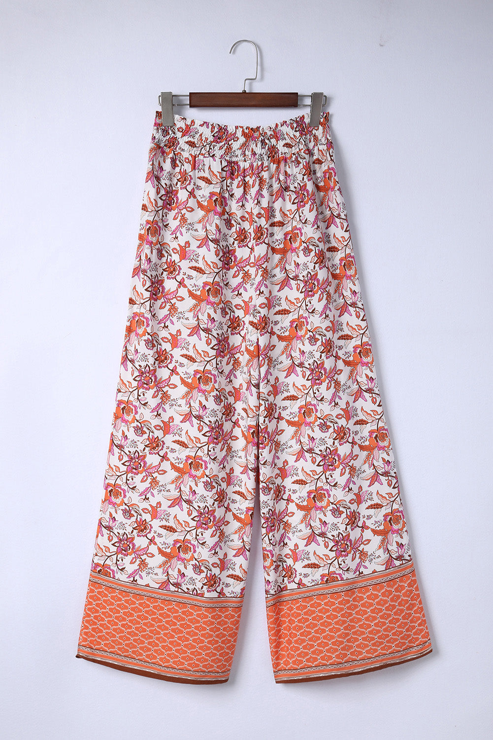 Kaden | Bloemenprint Broek met hoge taille en wijde pijpen