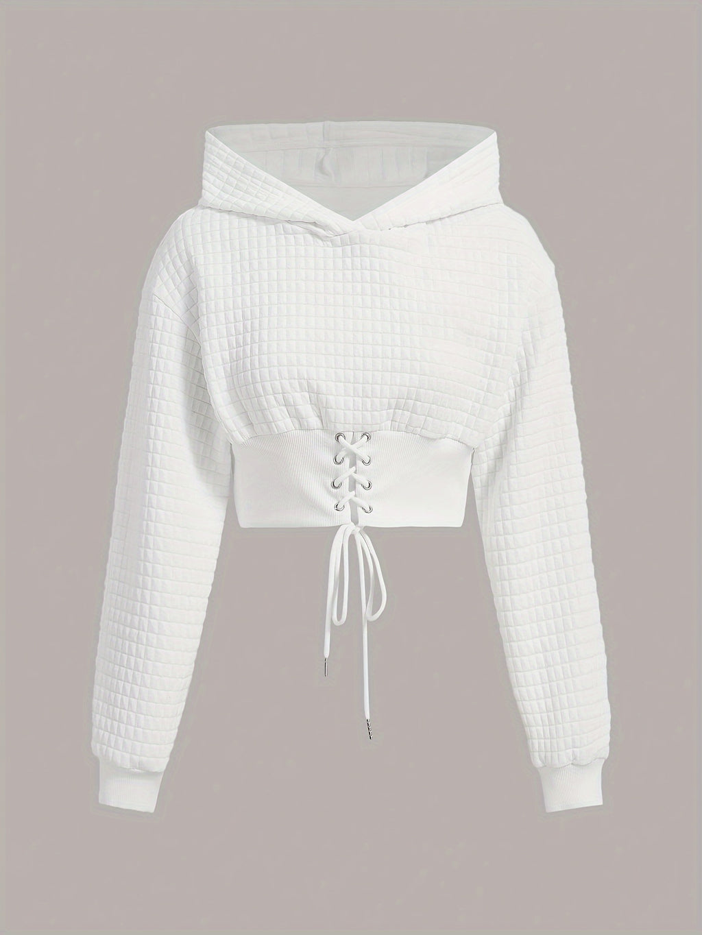 Azaria | Dames Cropped Hoodie met Touwtrekkoord en Knoopdetail - Stijlvol en Comfortabel
