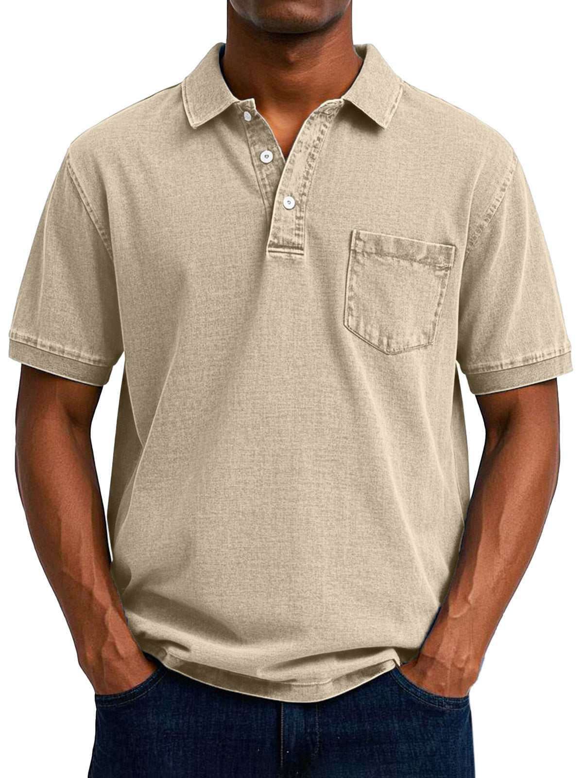Veikko | Polo décontracté vintage pour homme - Coupe classique, mélange de coton doux