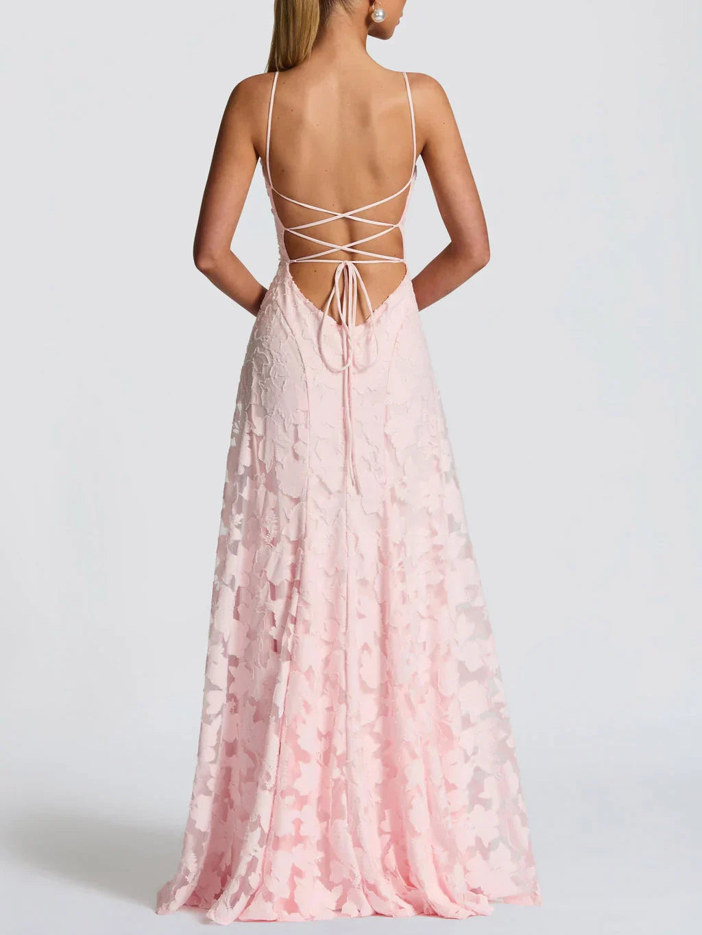 Elowria | Elegante maxi-jurk voor dames met kantdetail – formele lange jurk voor bruiloften