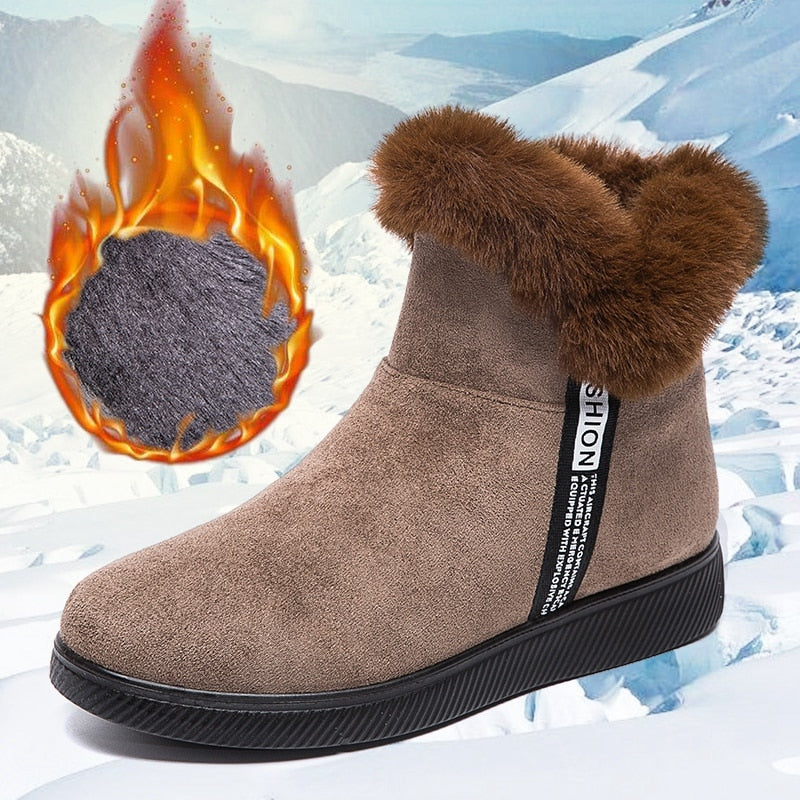 ChillStep | Damesschoenen voor de winter - Gezellige, met bont gevoerde laarzen voor koud weer, comfortabel en stijlvol