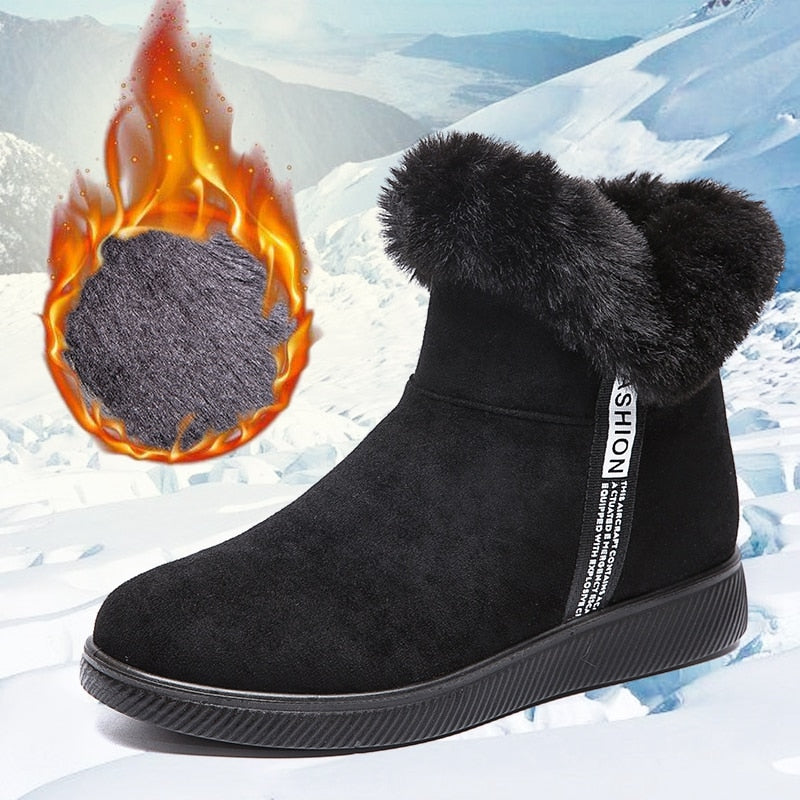 ChillStep | Damesschoenen voor de winter - Gezellige, met bont gevoerde laarzen voor koud weer, comfortabel en stijlvol