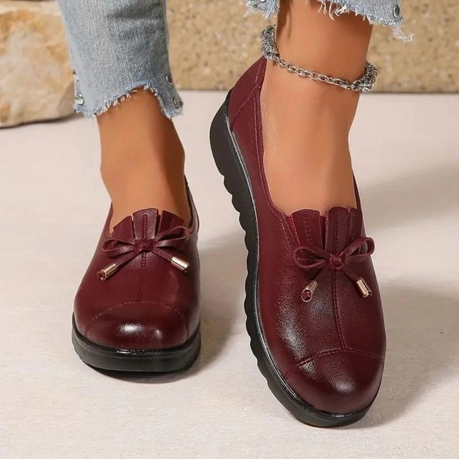 Slipelle | Leren instapschoenen (mocassins) – casual platte loafers, comfortabele schoenen