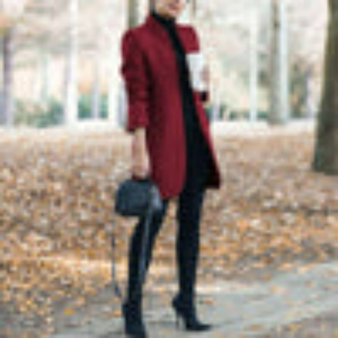 Afiya | Klassieke damesjas - Elegante lange jas, warme en stijlvolle bovenkleding voor koud weer