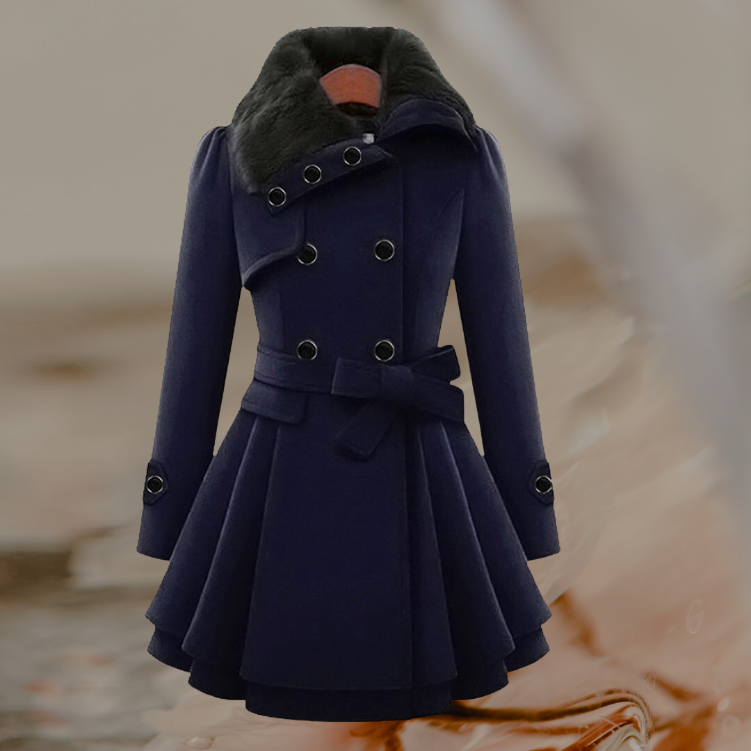 Dyana | Elegante winterjas voor vrouwen met bontkraag, stijlvolle bovenkleding voor koud weer