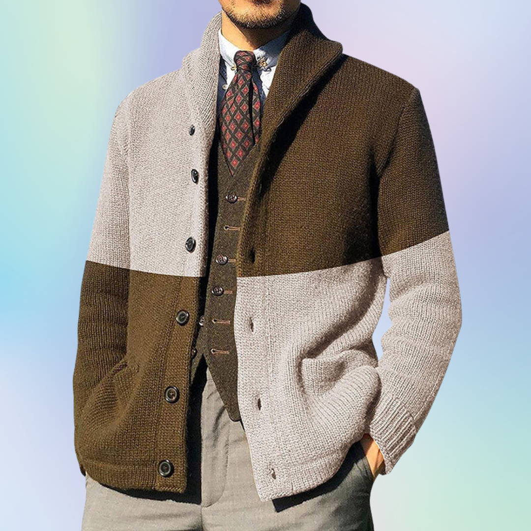 Kairo | Gebreid vest met colorblock voor heren - Stijlvol, warm, vrijetijdskleding