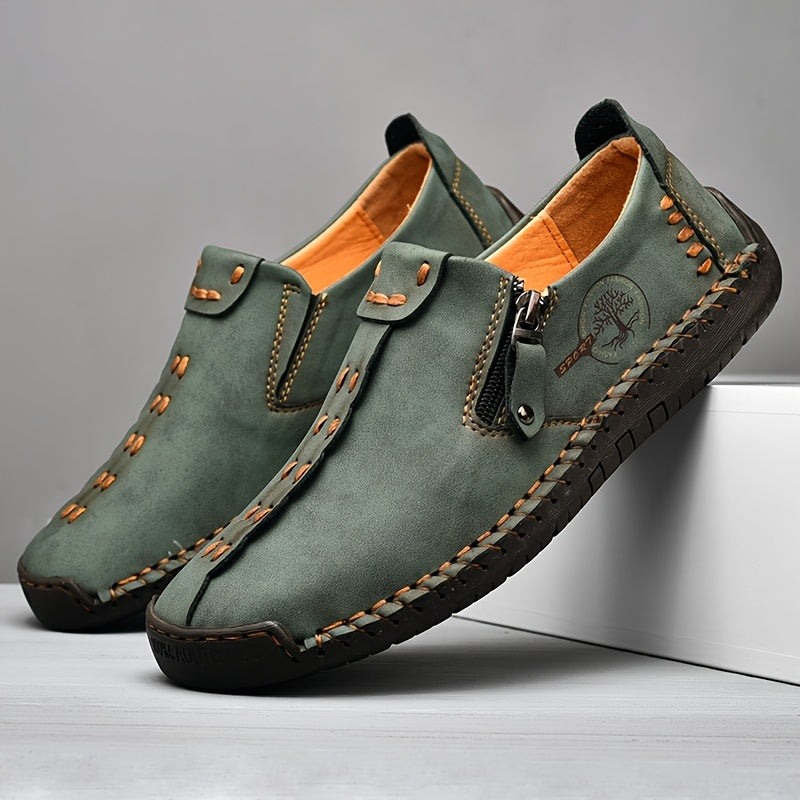 Tapio | Heren Vintage Handgemaakte Loafers - Lichtgewicht Slip-On Casual Outdoor Moccasins