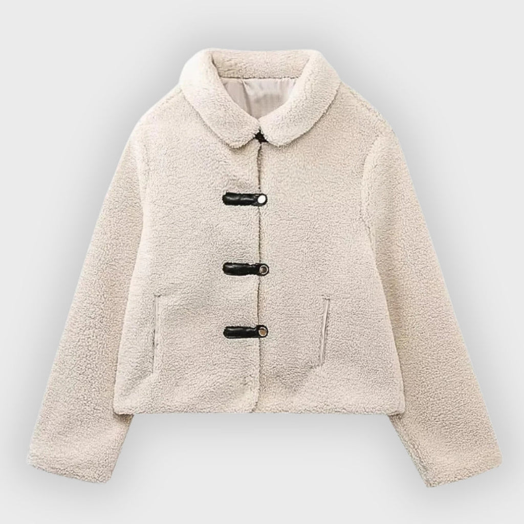 Ryvella | Dames cropped fleece jas – Warme streetwear jas met ritssluiting