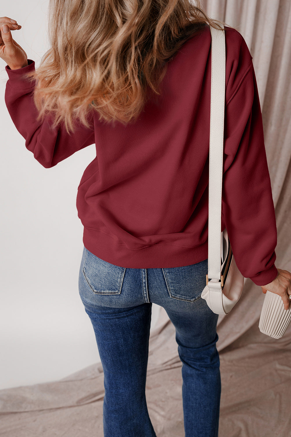 Jozina | Klassieke en eenvoudige effen fleece trui