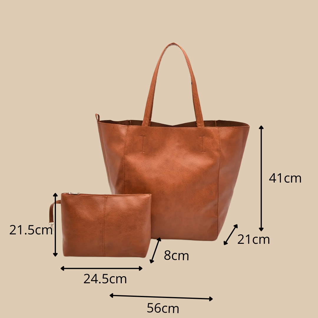 Ivera | Dames leren designer schoudertas – stijlvolle modieuze handtas