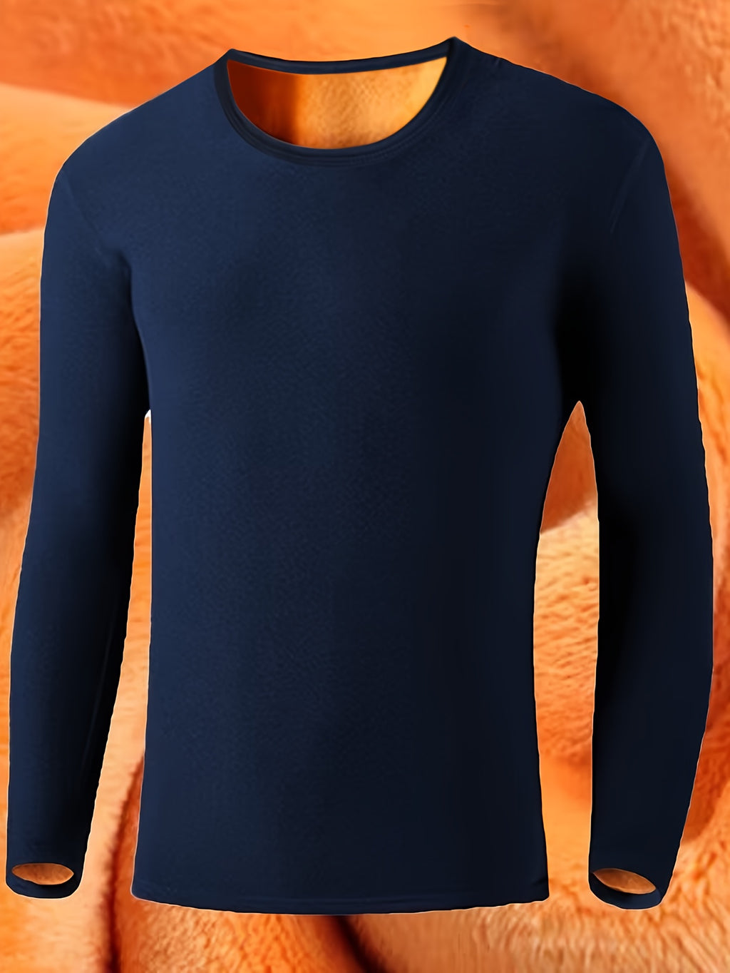 Garrick | Heren Trui Met Fleece Voering - Warme Verdikte Polyester, Ronde Hals, Lange Mouw