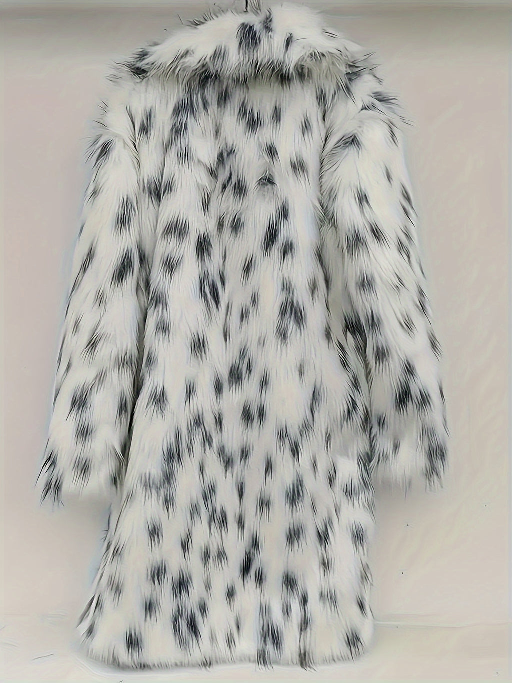 Kassiane | Open Faux Fur Coat met luipaardmotief voor dames
