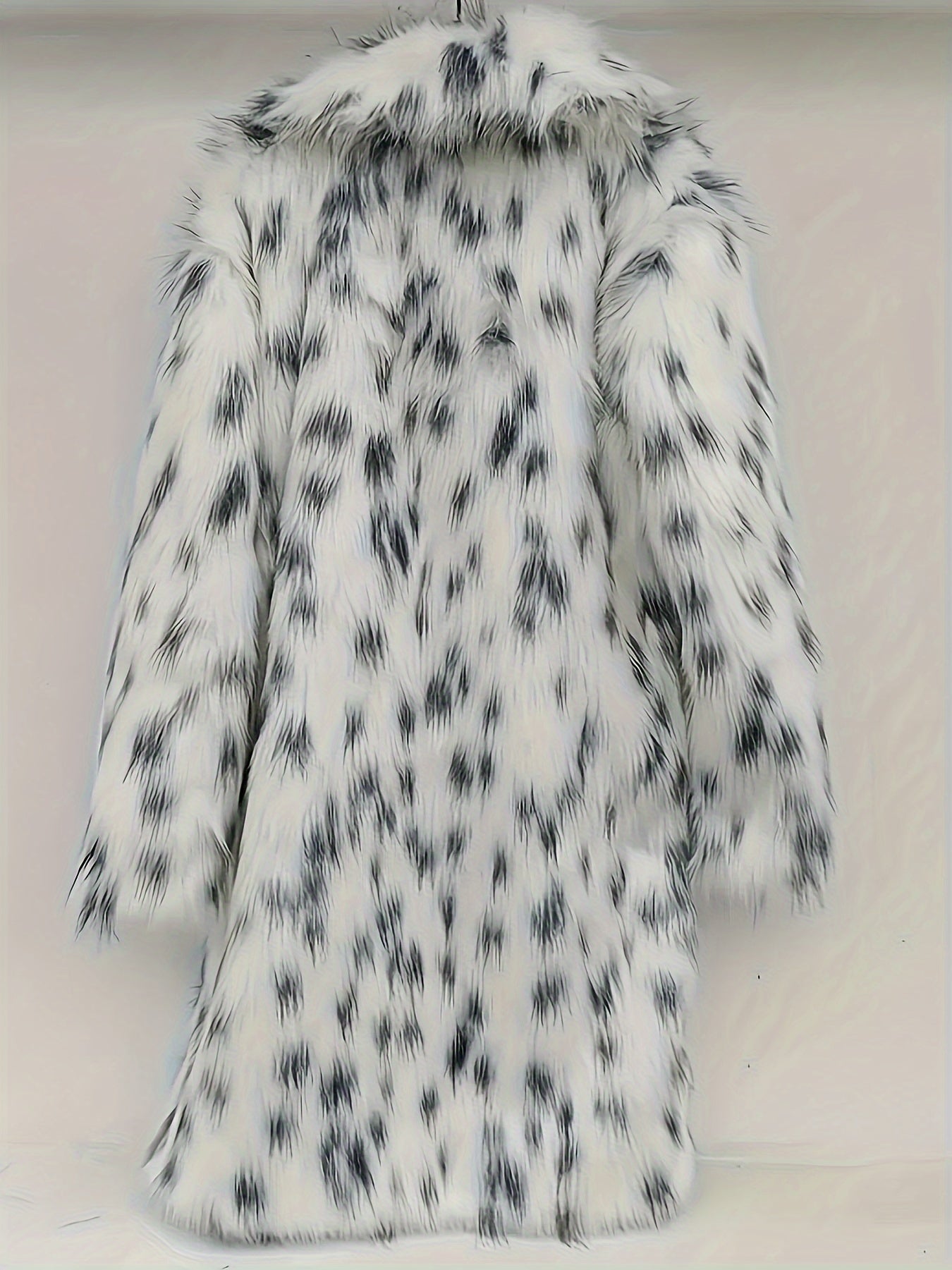 Kassiane | Open Faux Fur Coat met luipaardmotief voor dames