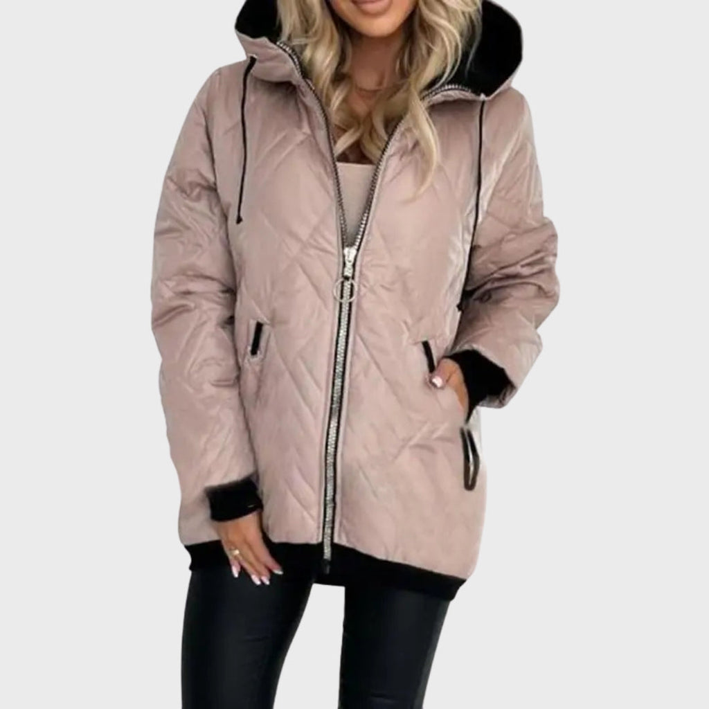 Glyra | Warme damesparka – Winterjas met capuchon, geïsoleerd en comfortabel