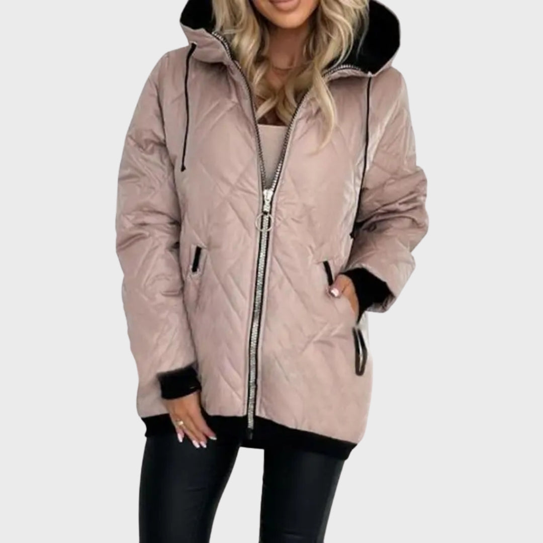 Glyra | Warme damesparka – Winterjas met capuchon, geïsoleerd en comfortabel
