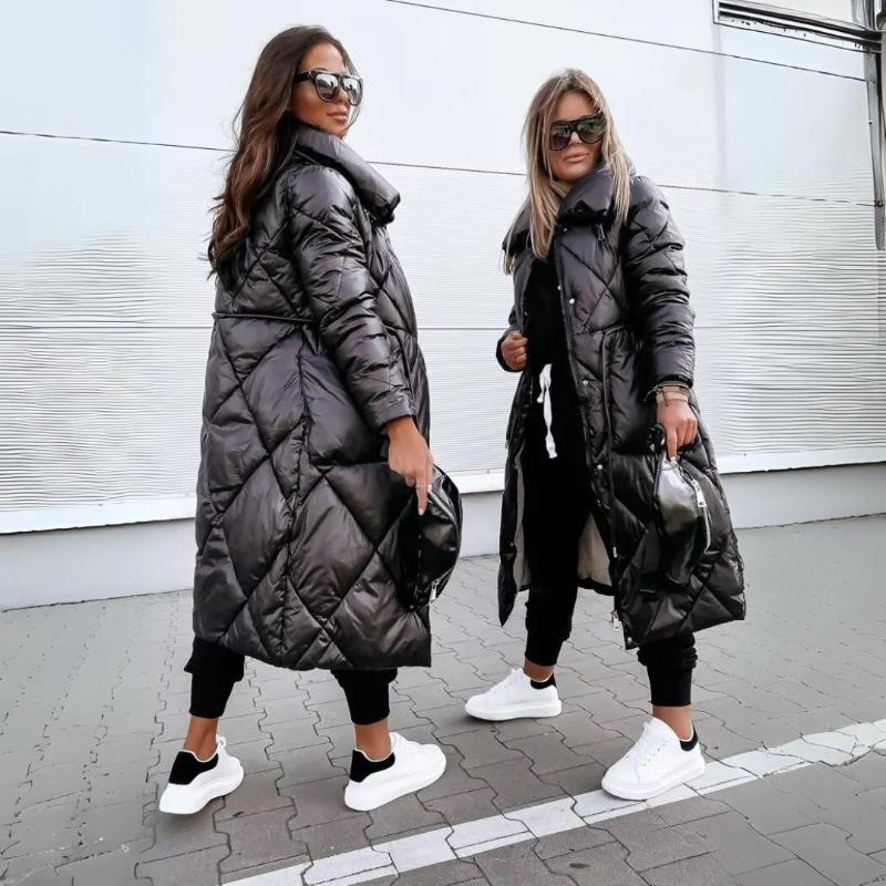 Piper | Dikke gewatteerde lange damesjas - winterparka, warme en stijlvolle bovenkleding voor koud weer