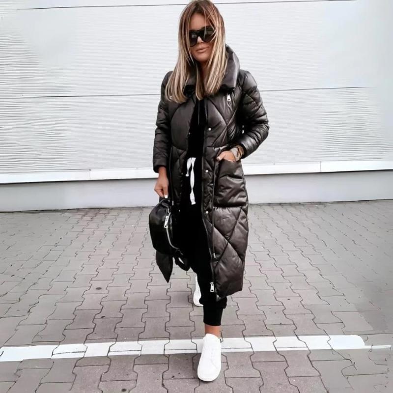 Piper | Dikke gewatteerde lange damesjas - winterparka, warme en stijlvolle bovenkleding voor koud weer