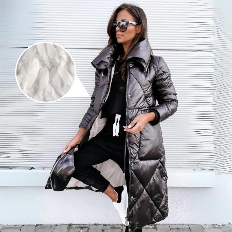Piper | Dikke gewatteerde lange damesjas - winterparka, warme en stijlvolle bovenkleding voor koud weer