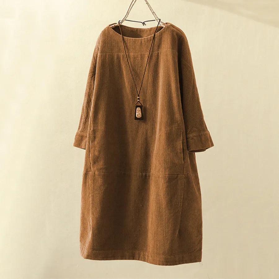 Laine | Elegante retrojurk voor dames – Casual-chique midi-jurk in vintage-stijl