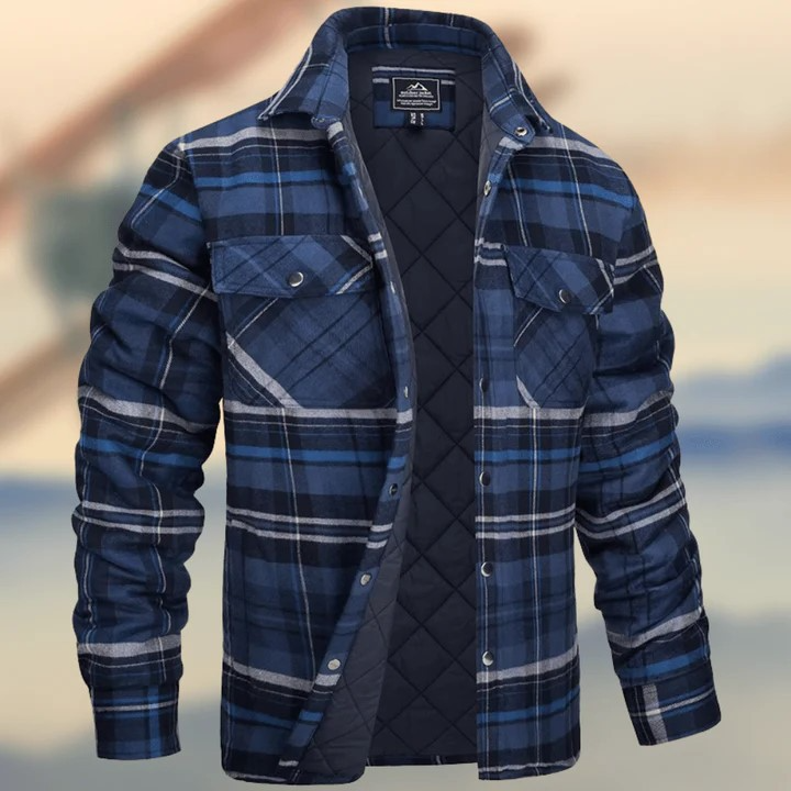 Aelric | Herenflanellen shirt – geruit shirt met lange mouwen, zacht en warm casual shirt voor herfst en winter